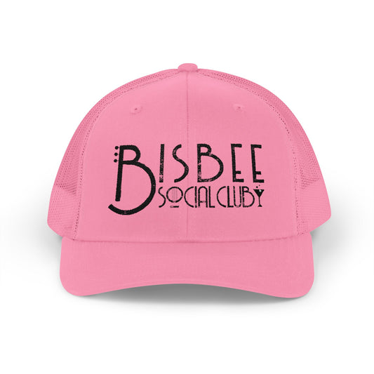 Stylish Red Snapback Trucker Cap - Bisbee Social Club Design